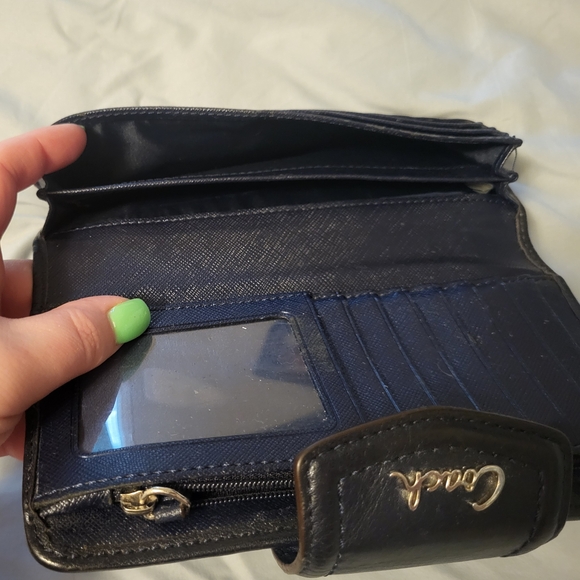 Coach Navy and Green Women's Wallet - Picture 4 of 5